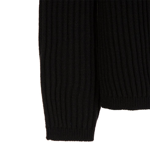C.P. Company Merino Wool Sweater Black 999 13CMKN204A-005292A Degli Uberti